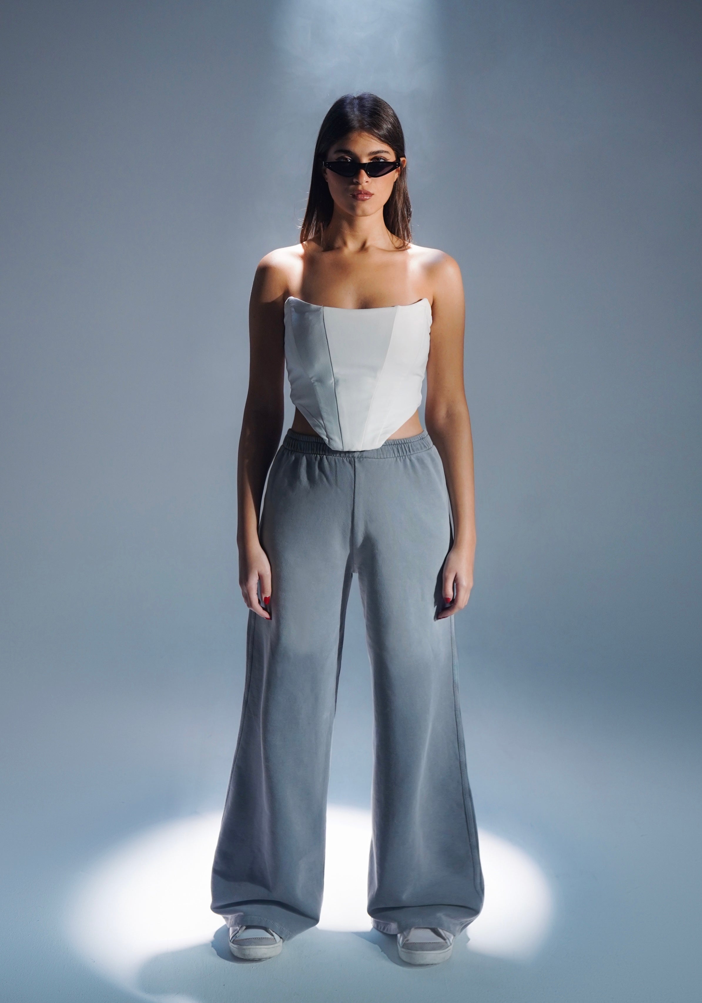 Ash-grey washed pant