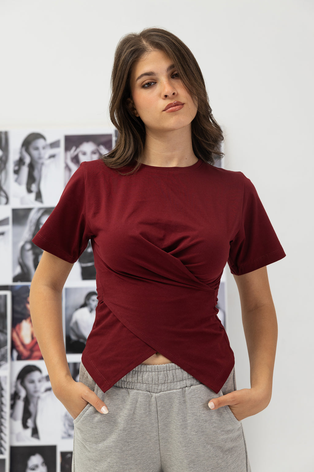 Burgundy T-SHIRT