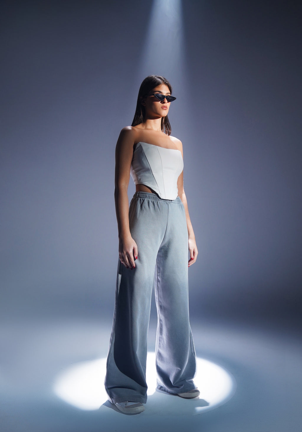 Ash-grey washed pant