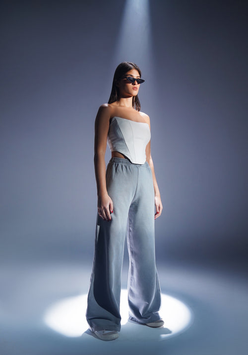 Ash-grey washed pant