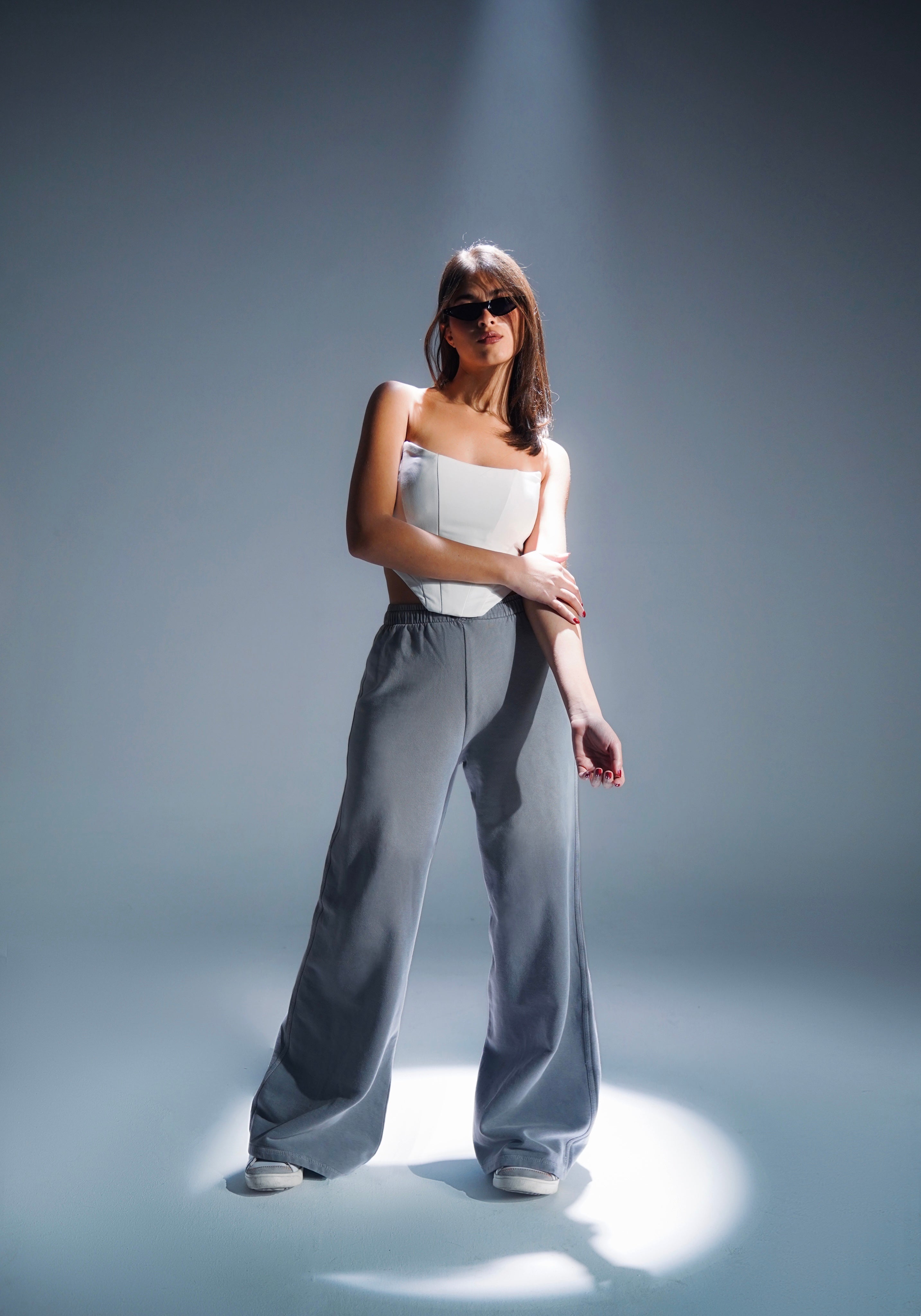 Ash-grey washed pant