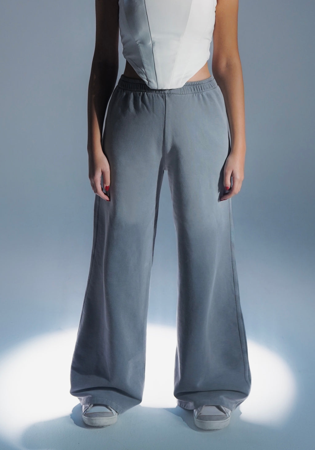 Ash-grey washed pant