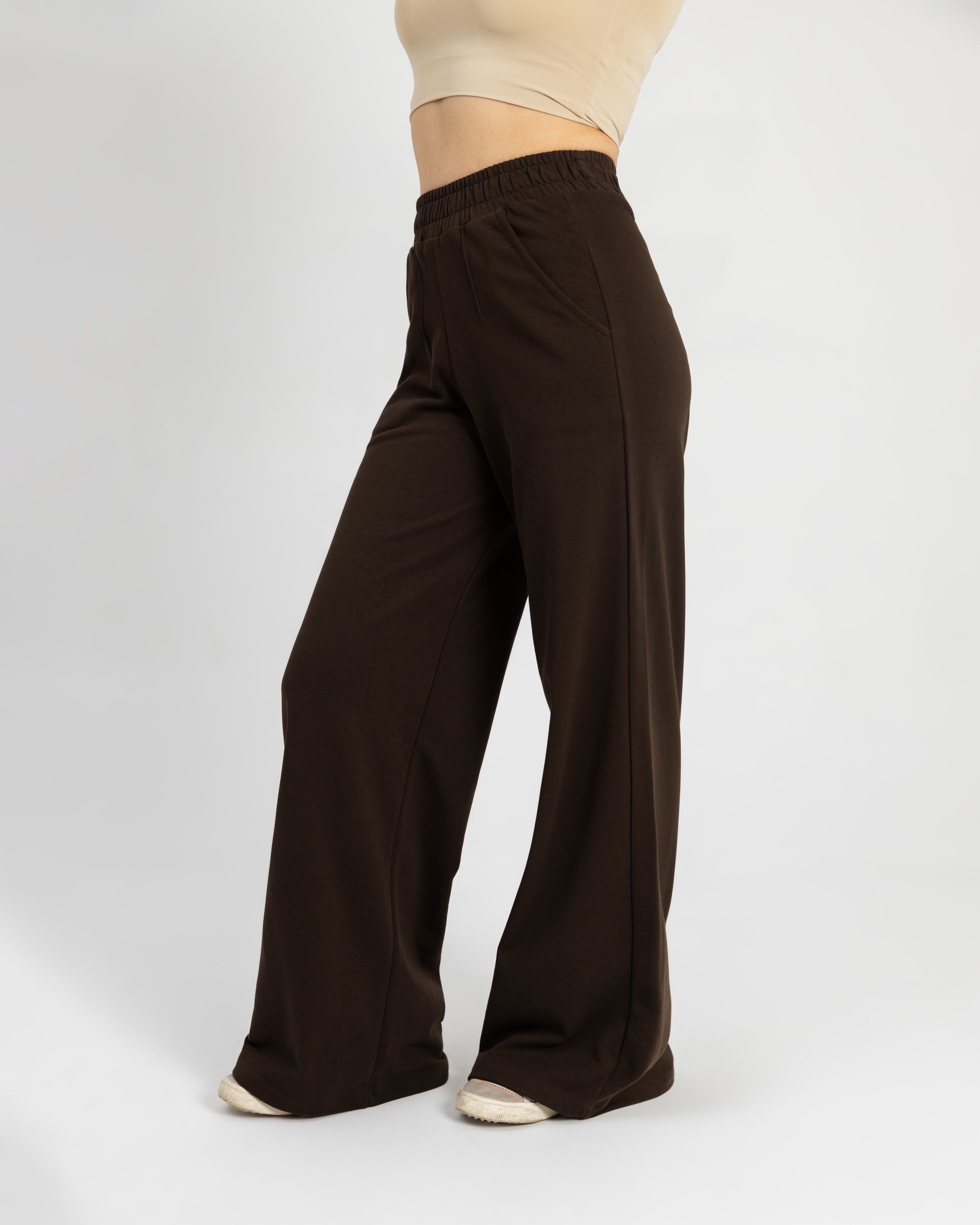 Cocoa High-waist Pintuck pant