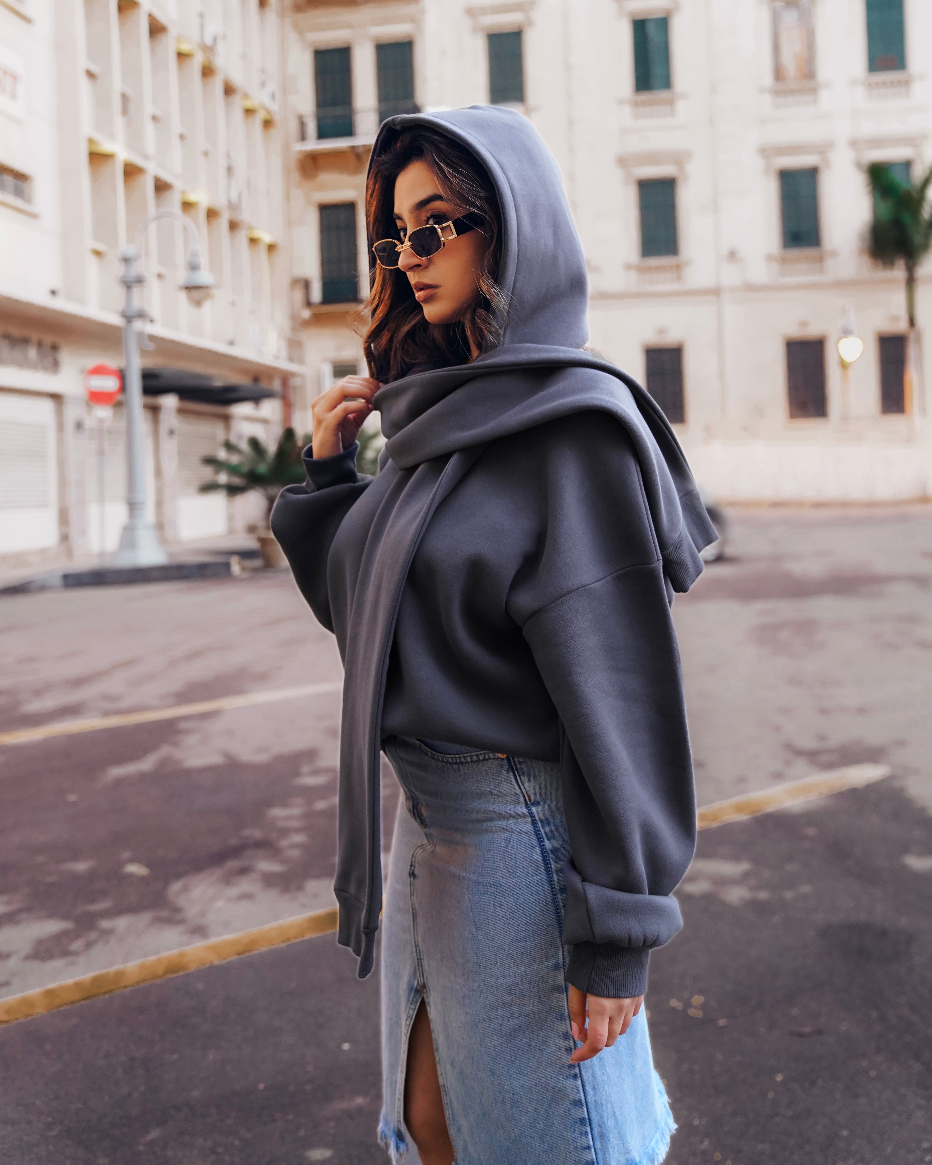 Luxe Duo Hoodie Boat-neck & Scoodie scarf