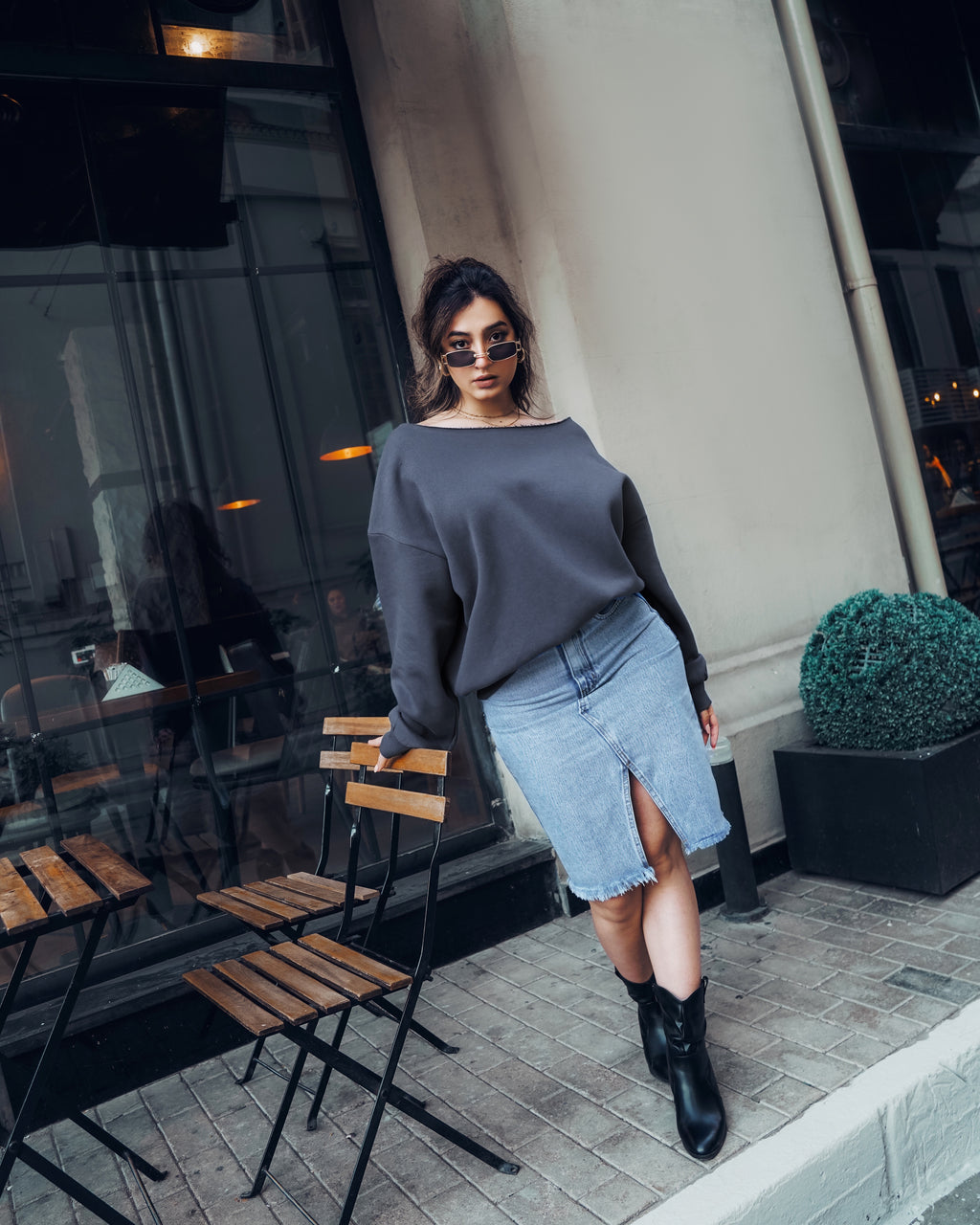 Luxe Duo Hoodie Boat-neck & Scoodie scarf