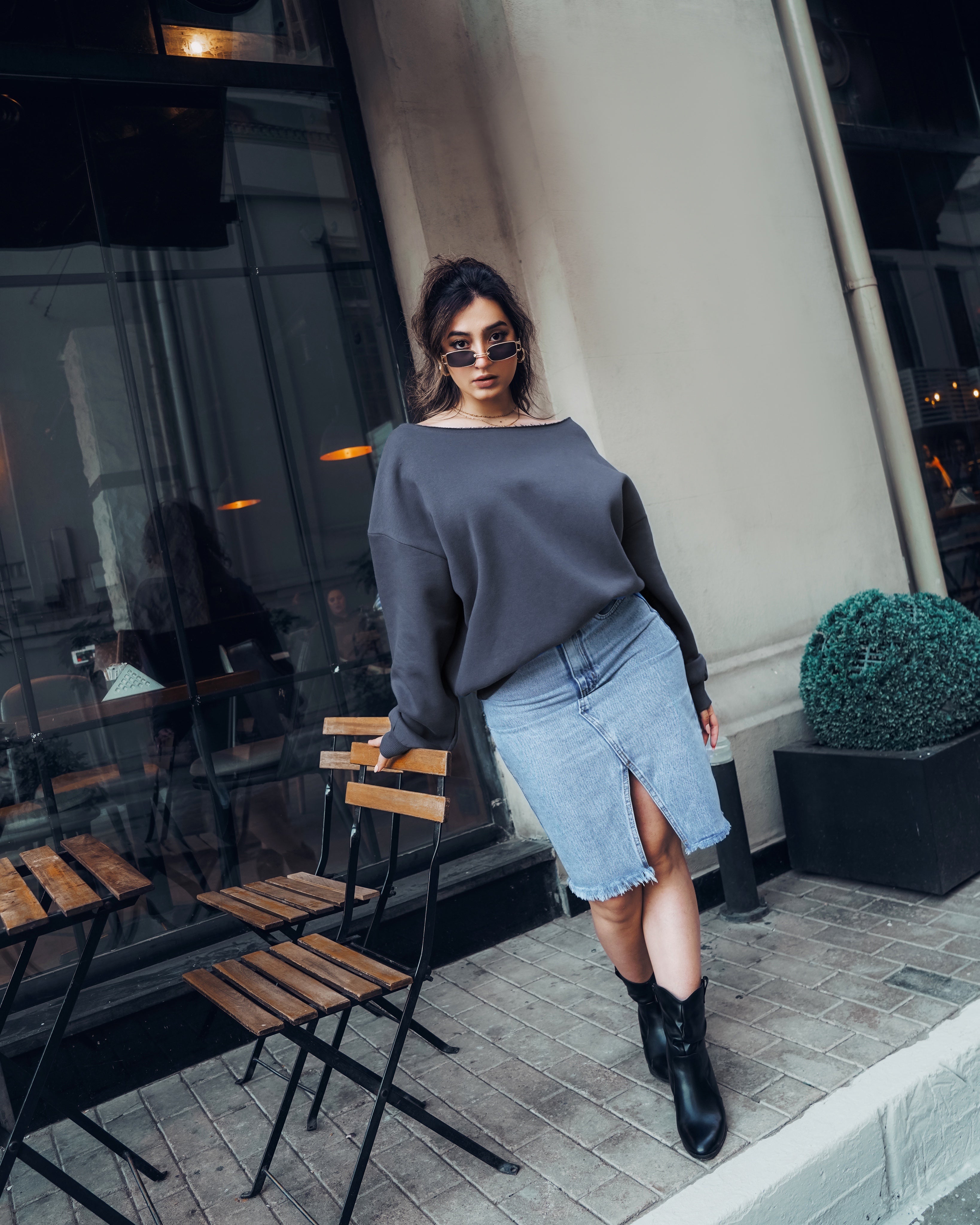 Luxe Duo Hoodie Boat-neck & Scoodie scarf