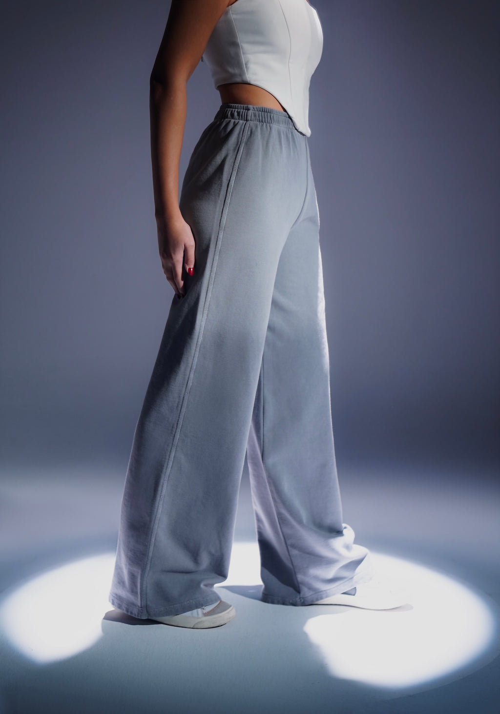 Ash-grey washed pant