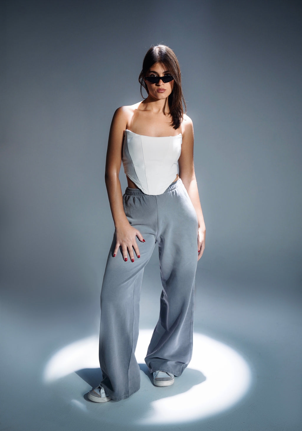 Ash-grey washed pant