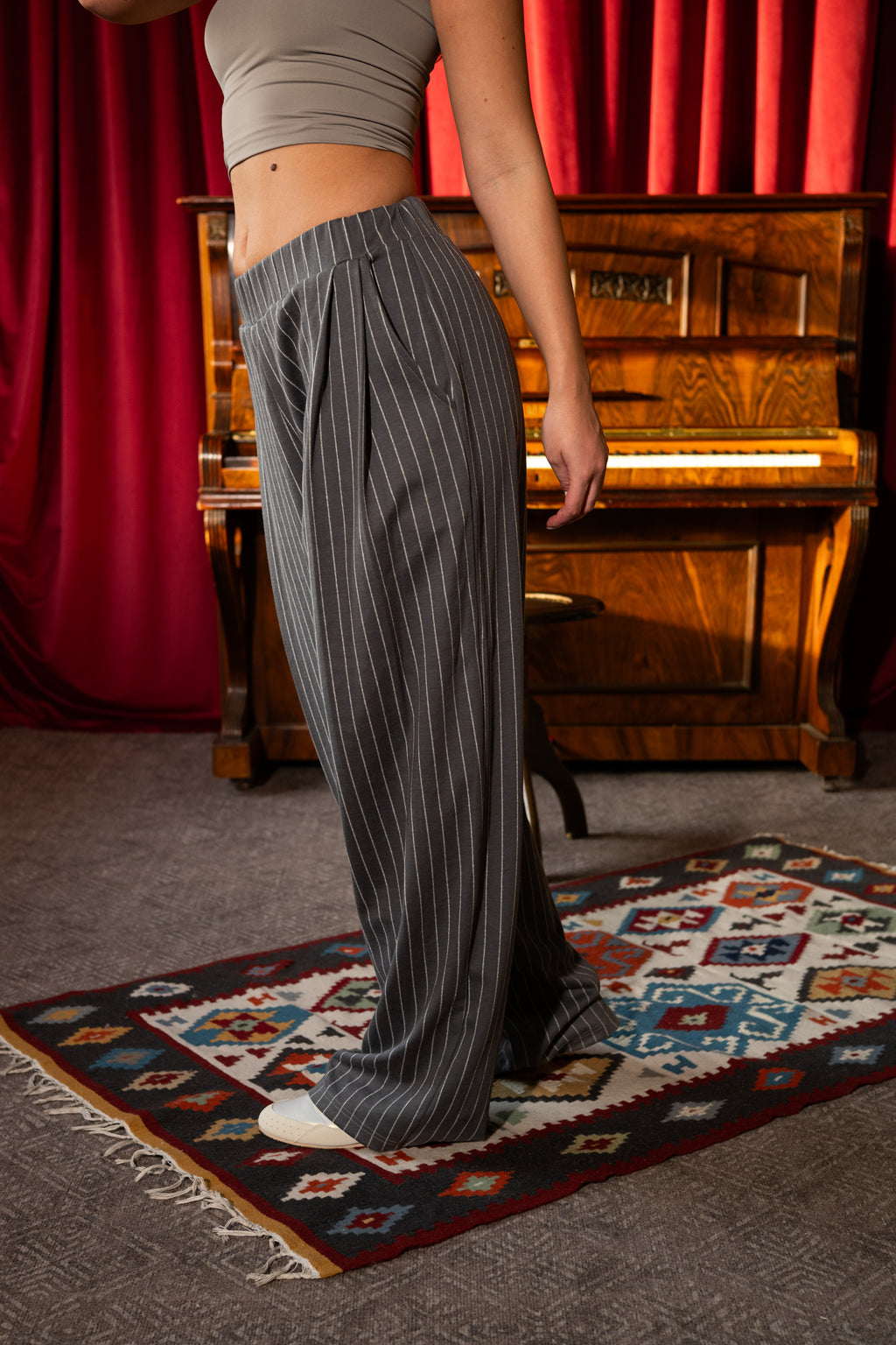Jacquard stripe pant