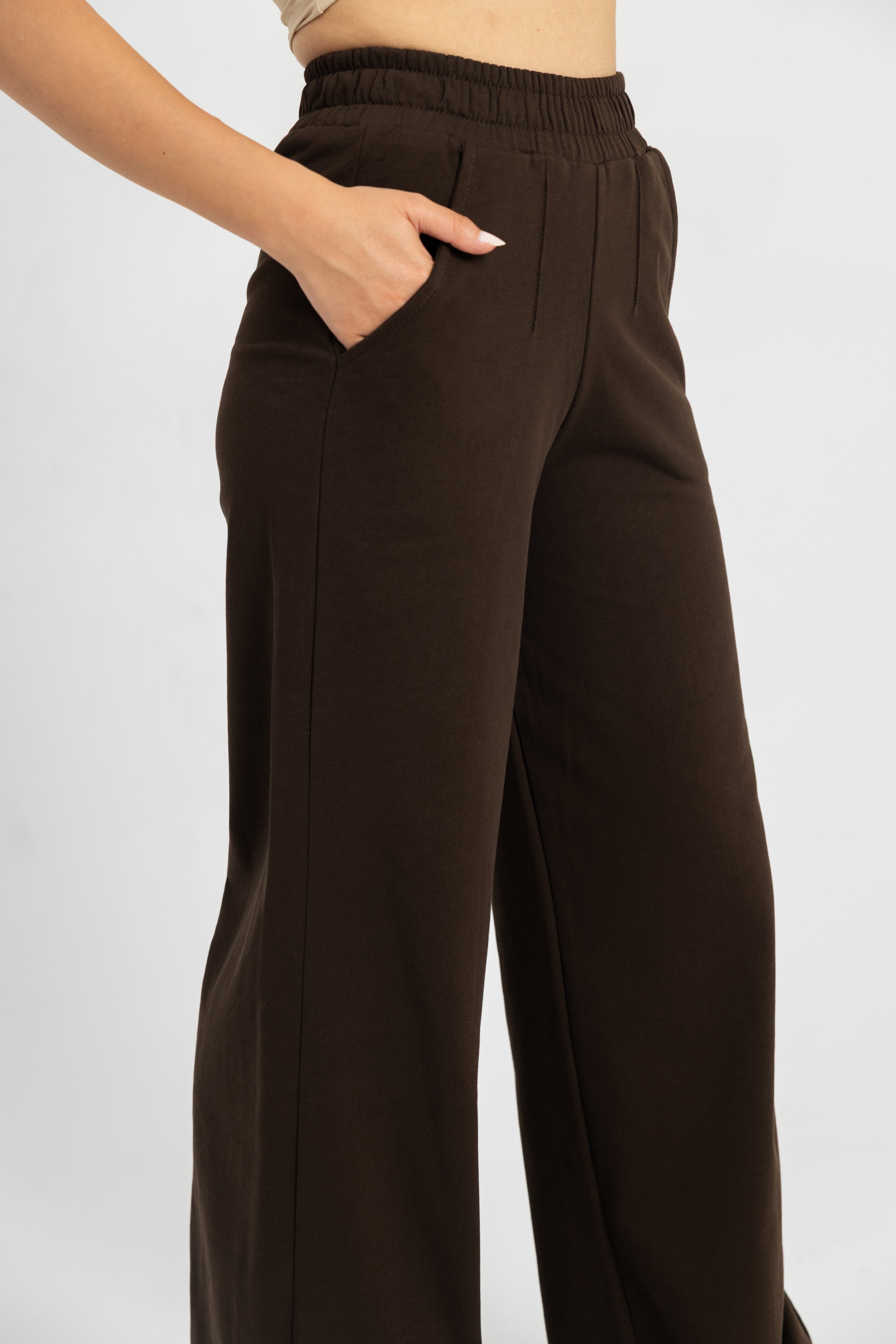 Cocoa High-waist Pintuck pant