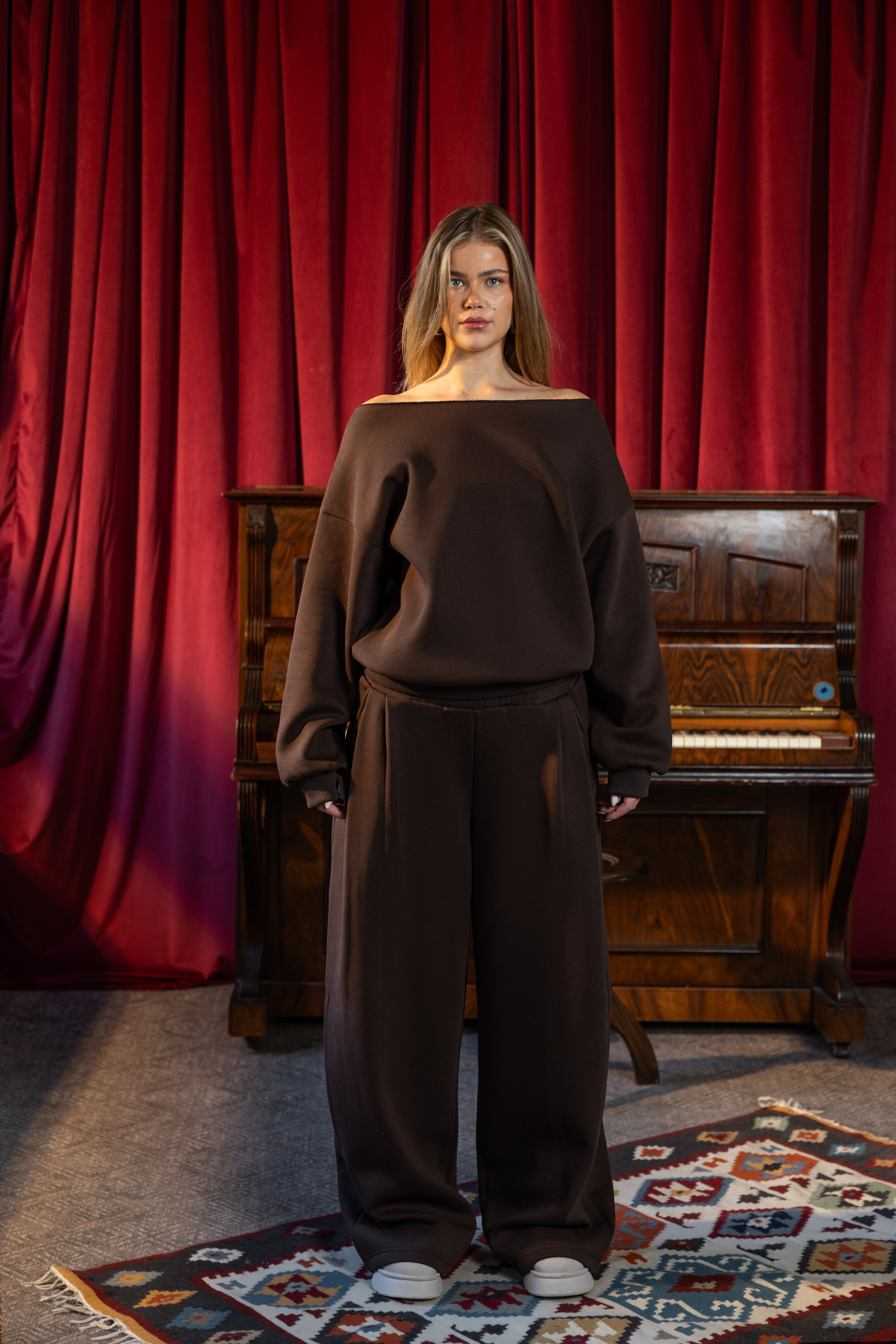 Full Set Cozy Melton - CHOCOLATE  COCOA