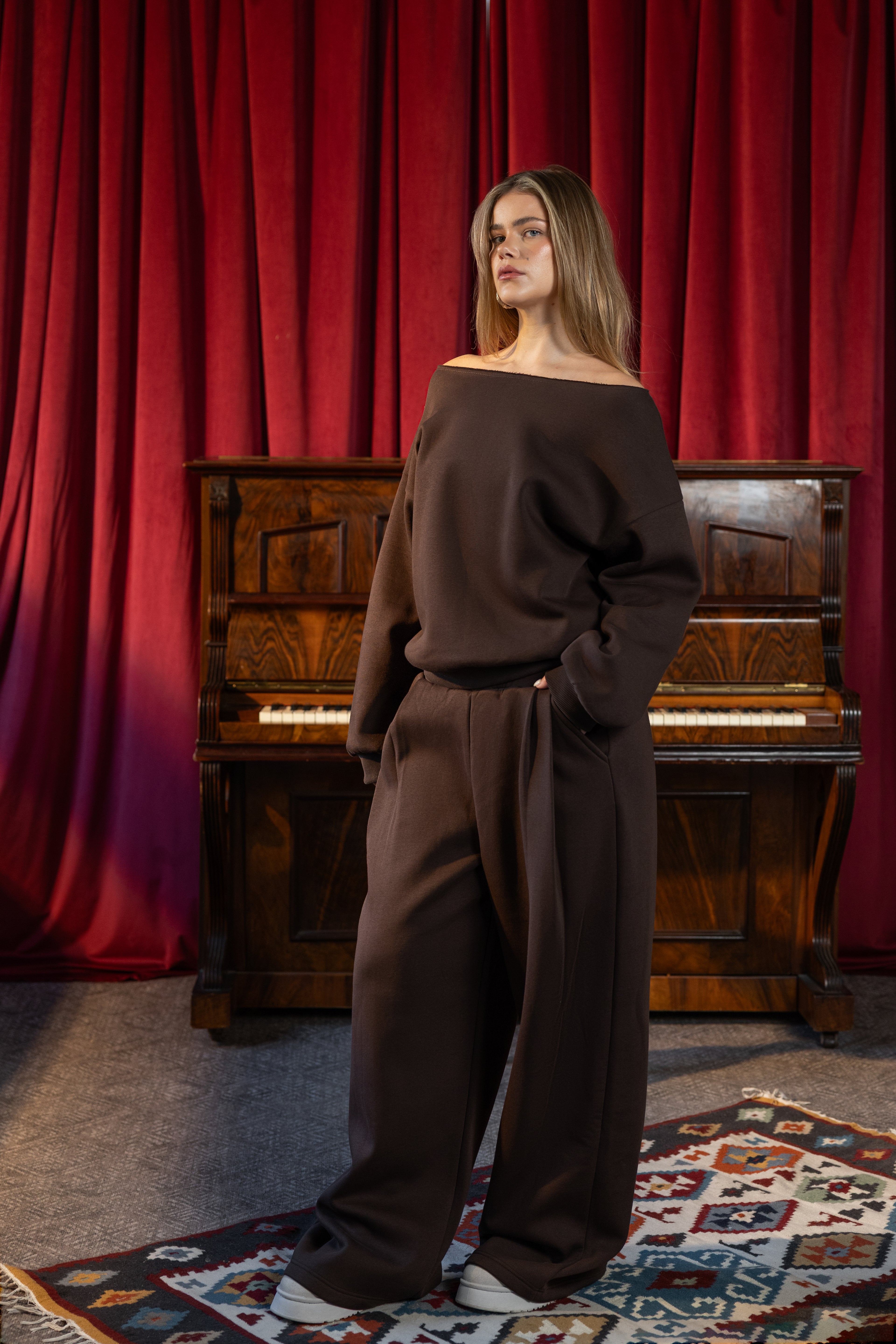 Full Set Cozy Melton - CHOCOLATE  COCOA