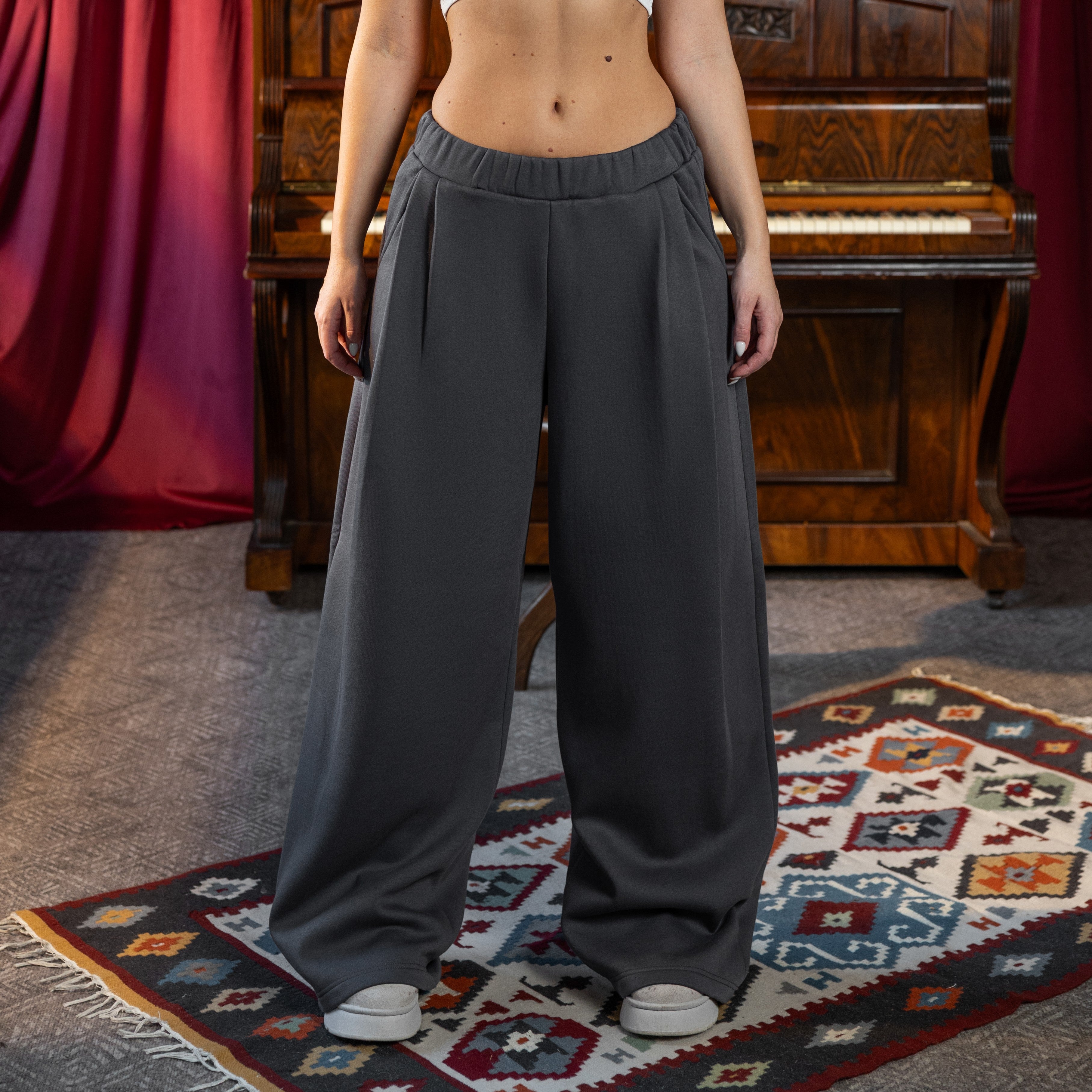 Full Set Cozy Melton - Charcoal