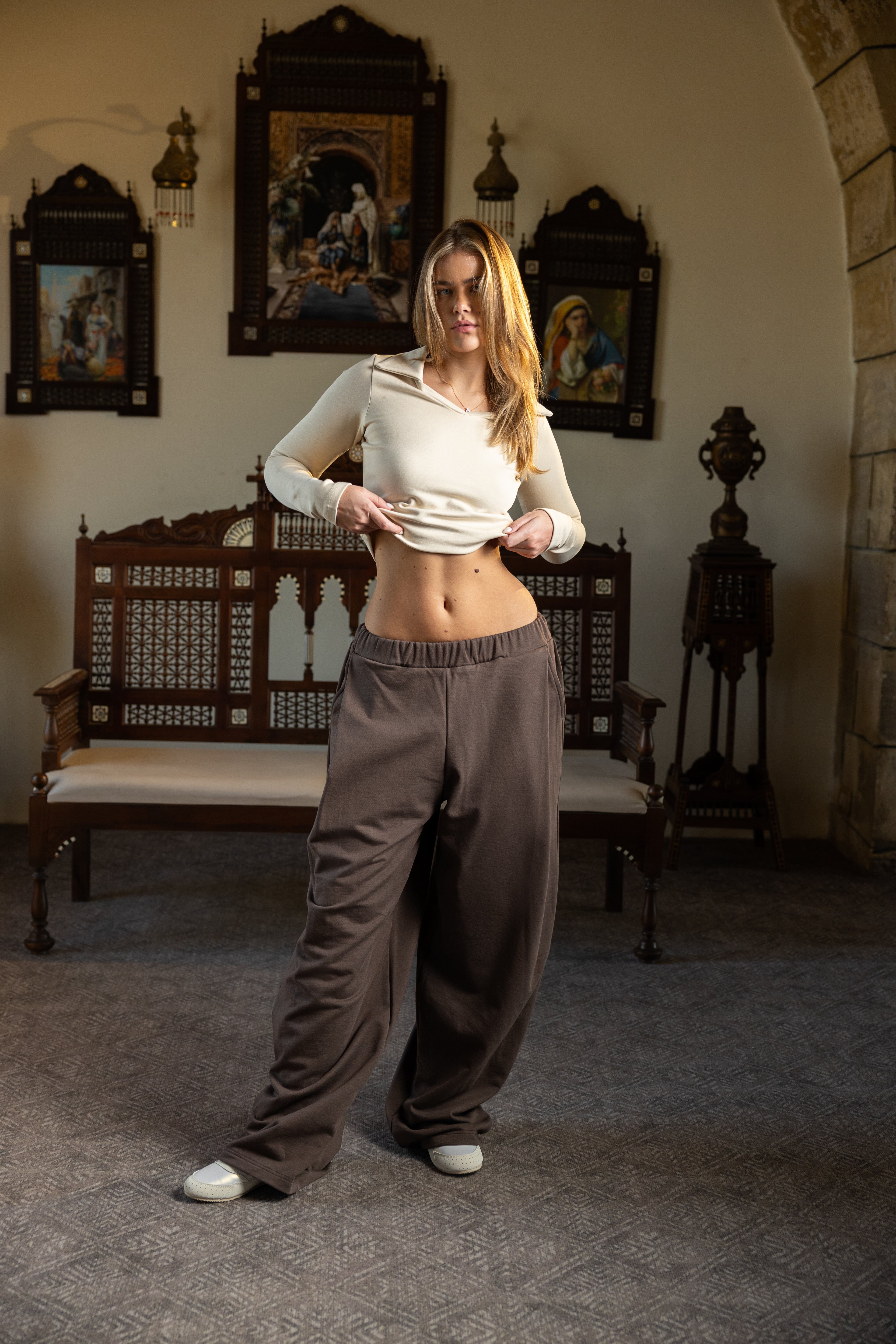 DEEP PLEAT PANT - COCOA