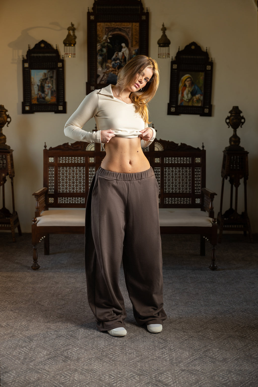 DEEP PLEAT PANT - COCOA