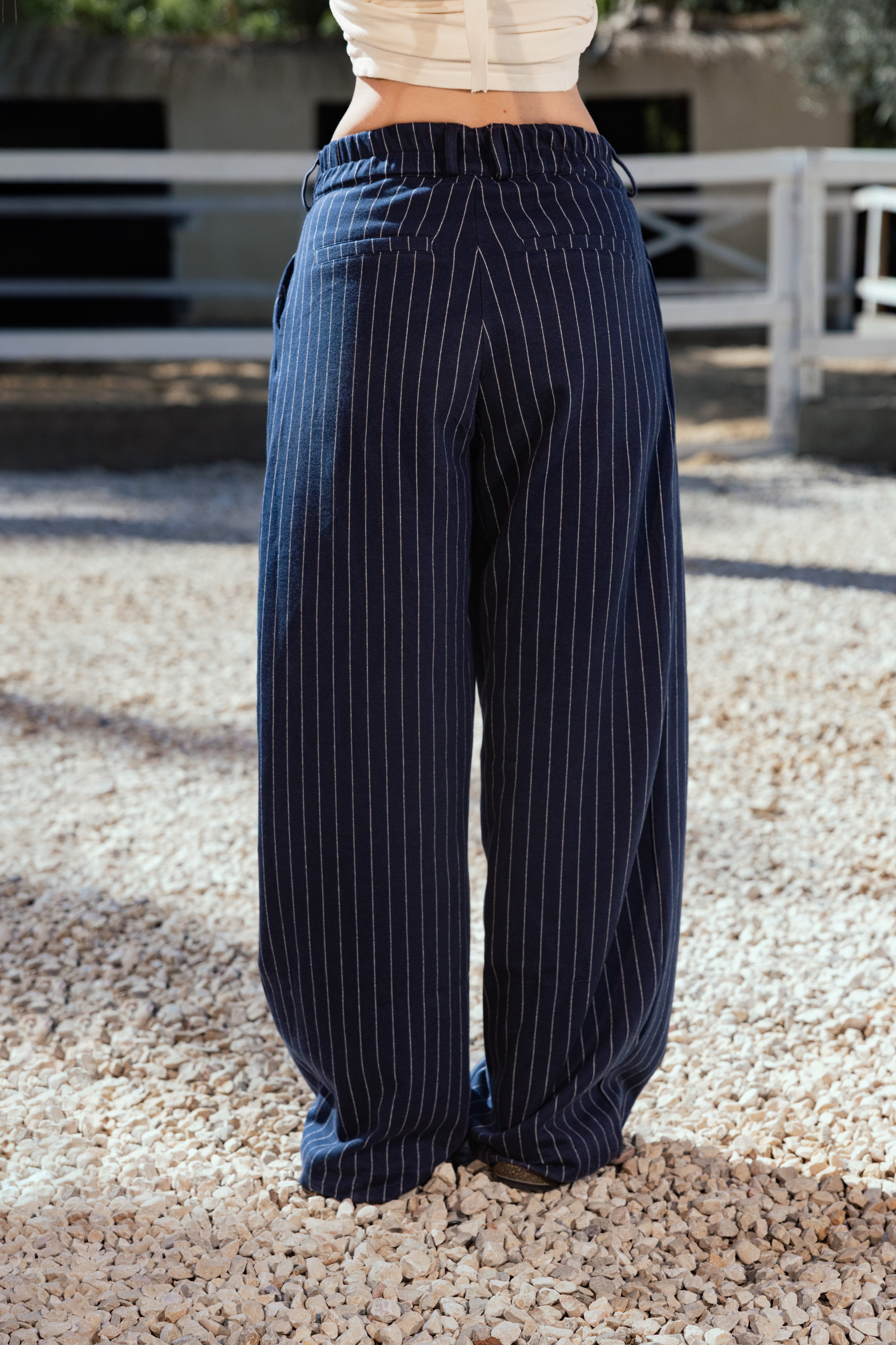 Tailored Stripe Jacquard - Midnight Navy