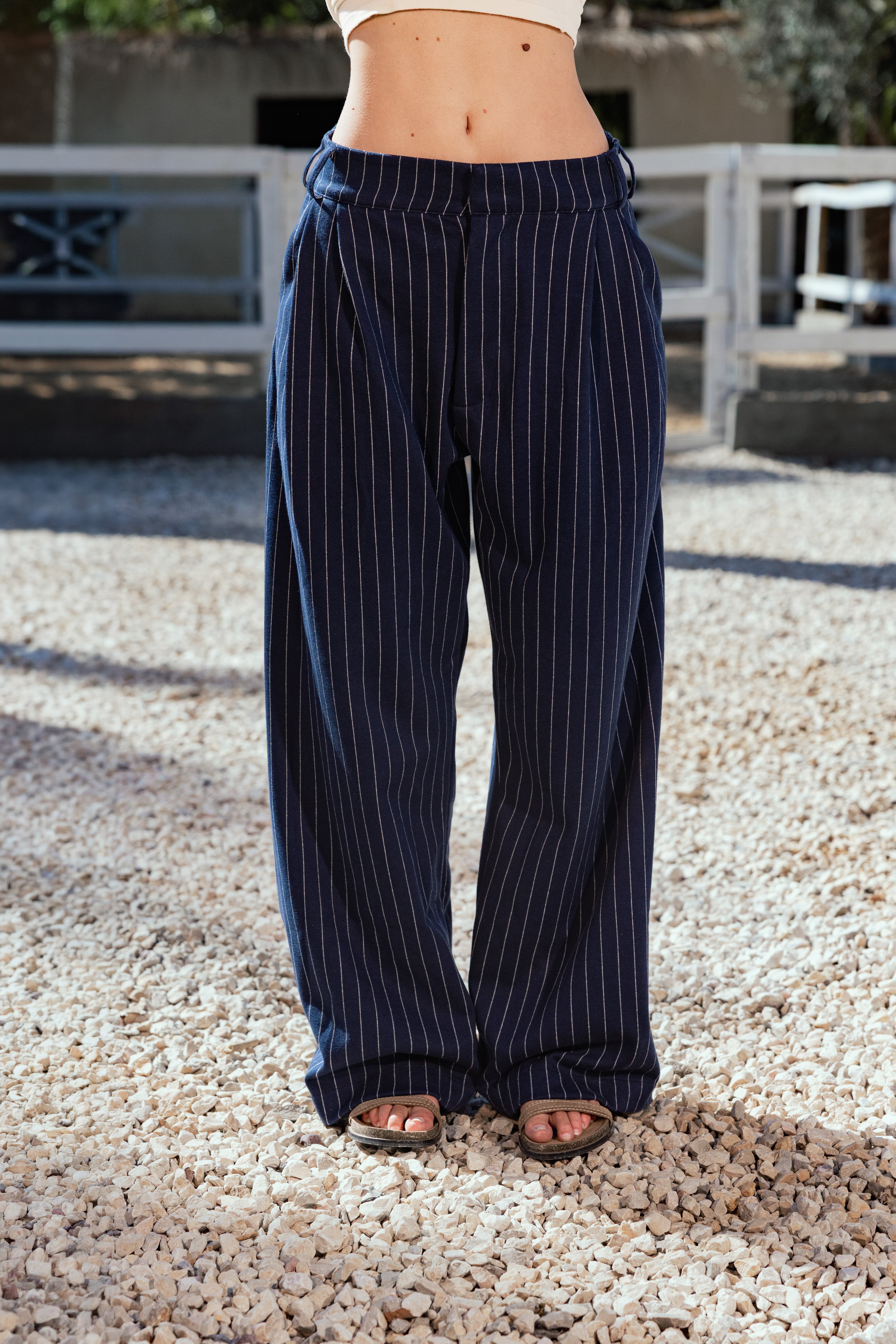 Tailored Stripe Jacquard - Midnight Navy